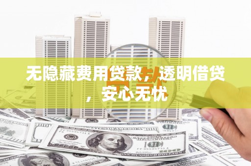 彝良无隐藏费用贷款，透明借贷，安心无忧