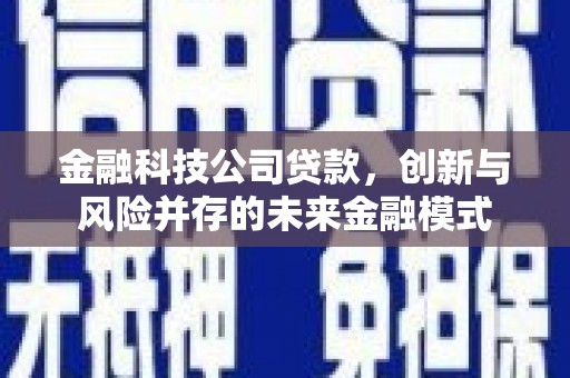 彝良金融科技公司贷款，创新与风险并存的未来金融模式