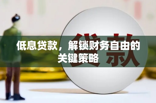 彝良低息贷款，解锁财务自由的关键策略