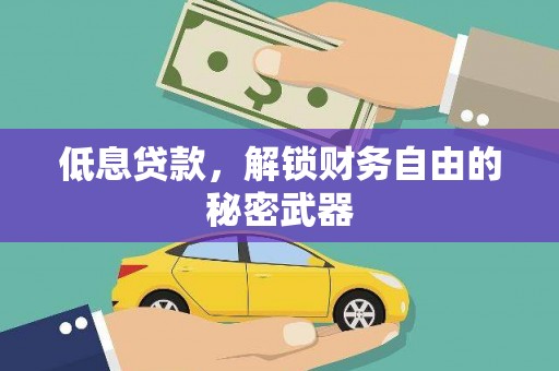 彝良低息贷款，解锁财务自由的秘密武器