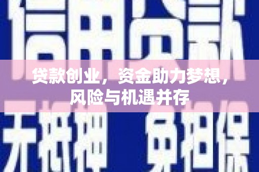 彝良贷款创业，资金助力梦想，风险与机遇并存