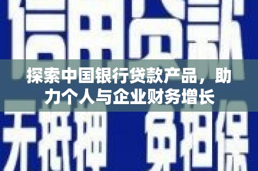 彝良探索中国银行贷款产品，助力个人与企业财务增长