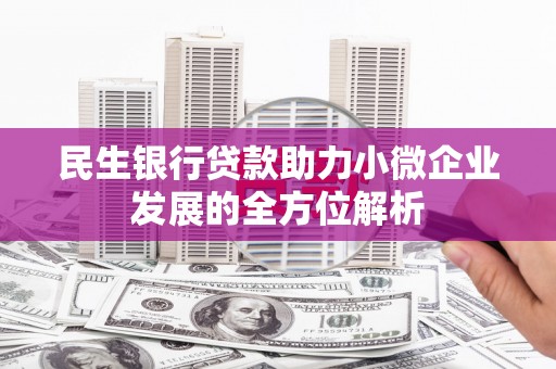 彝良民生银行贷款助力小微企业发展的全方位解析