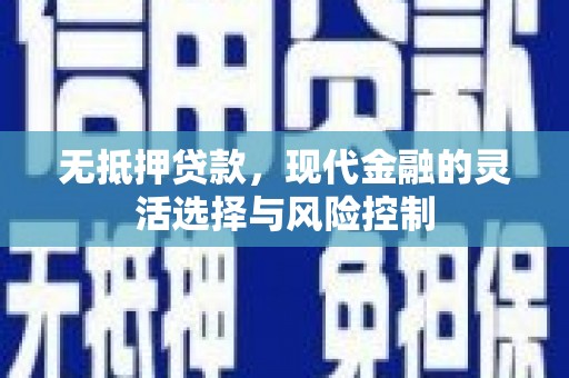 彝良无抵押贷款，现代金融的灵活选择与风险控制