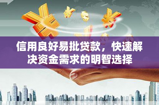 彝良信用良好易批贷款，快速解决资金需求的明智选择