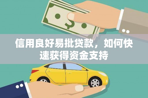彝良信用良好易批贷款，如何快速获得资金支持