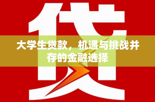 彝良大学生贷款，机遇与挑战并存的金融选择