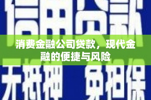 彝良消费金融公司贷款，现代金融的便捷与风险